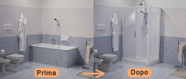 Trasformazione vasca da bagno in cabina doccia climablu Trasformare doccia in vasca da bagno